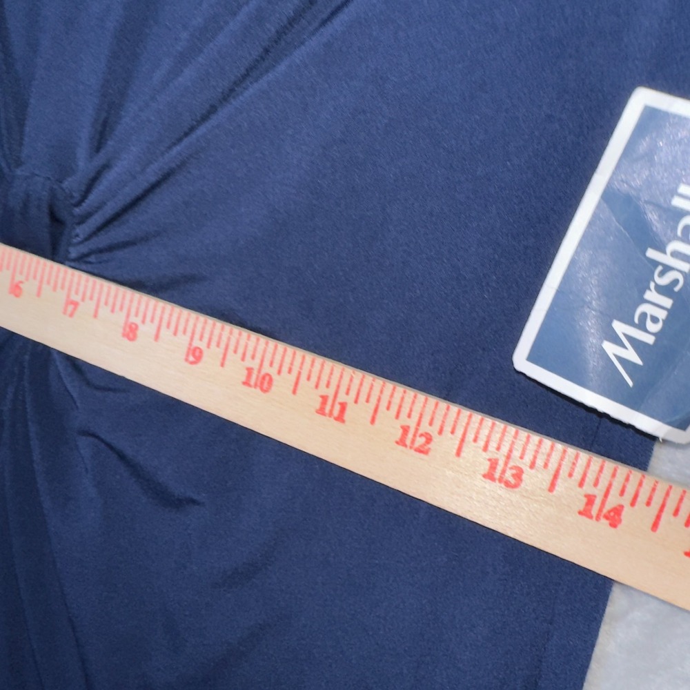 Vince Camuto Twist Knot Jersey Dress 10 Navy Blue Lined Ruched Back NWT! - Picture 9 of 13